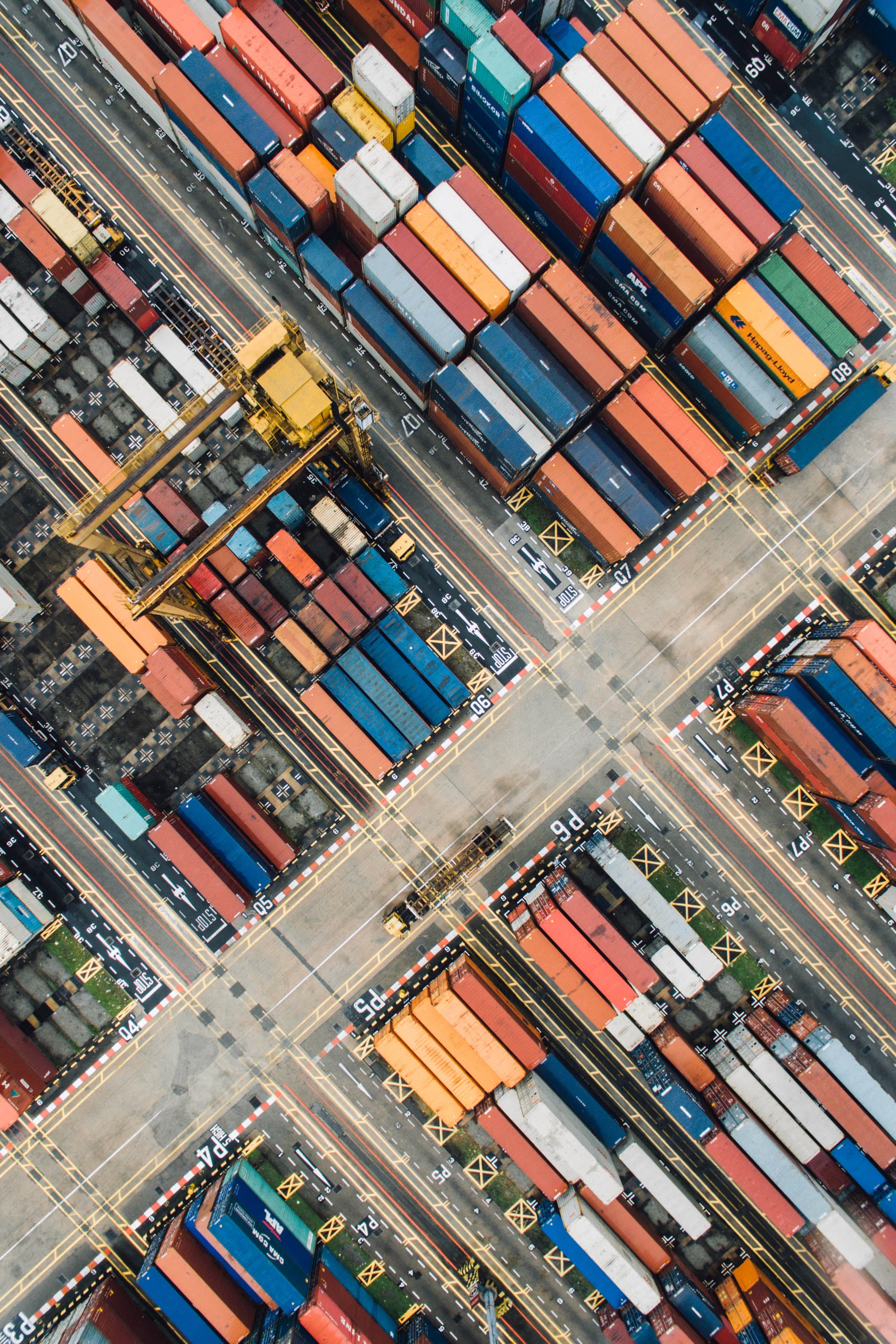 Detailed view of logistics process